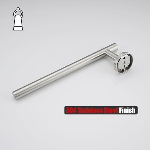 JQK Hand Towel Holder Towel Ring, 10 Inch Thicken 0.8mm 304 Stainless Steel Bathroom Hand Towel Bar, 9 Inch Useable Length Wall Mount Towel Rack Hanger, Brushed Steel, THH110L9-BN - color: Brushed Steel