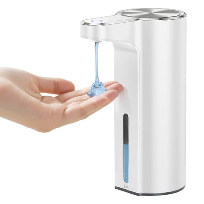 EKO Aroma Touchless Automatic Soap Dispenser for Bathroom and Kitchen, Liquid Hand Soap Dispenser, Water-Resistant and Rechargeable, 9 fl oz (White) - color: White, size: 9 oz (Standard Rechargeable)