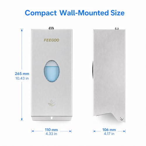 Automatic Soap Dispenser, 27 fl oz Stainless Steel Wall Mounted