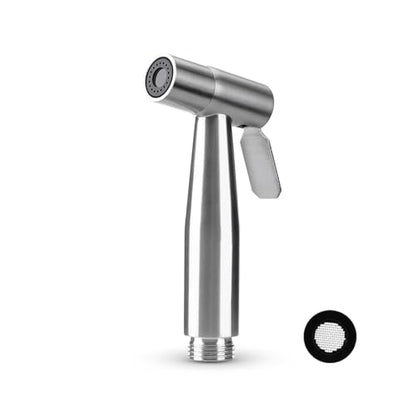Handheld Bidet Sprayer for Toilet, Stainless Steel Bidet Head for Cloth Diaper, Pet Shower, Kitchen Cleaning, Personal Hygiene, G1/2 Hose Connectors - color: silvery sprayer head