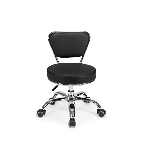 Dayton Garage Rolling Seat (Black) Pneumatic, Short Stool with Adjustable Height 13"-15", Perfect for Garage Task, Home Cleaning, Bathroom Short Seat, Technician Task - color: Black