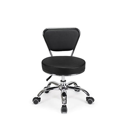 Dayton Garage Rolling Seat (Black) Pneumatic, Short Stool with Adjustable Height 13"-15", Perfect for Garage Task, Home Cleaning, Bathroom Short Seat, Technician Task - color: Black
