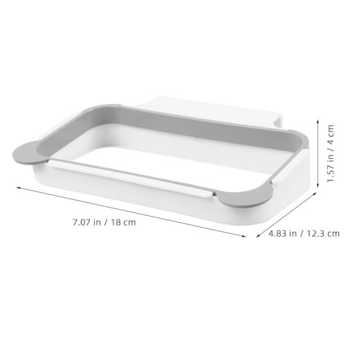 Hanging Trash Bag Holder Over the Drawer Kitchen Garbage Bag Rack | Under Sink Trash Can Plastic Cupboard Door Mounted Holder Recycle Bin for Kitchen Grey