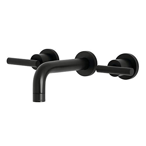 Kingston KS8120CML Wall Mount Bathroom Faucet, Matte Black - color: Matte Black