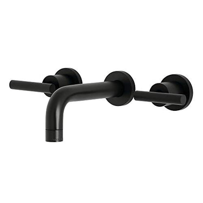 Kingston KS8120CML Wall Mount Bathroom Faucet, Matte Black - color: Matte Black