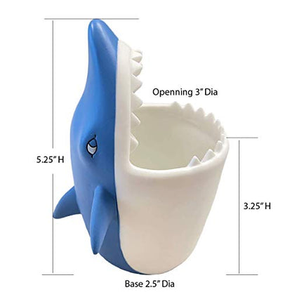 Kids Toothbrush Holder Toothbrush Organizer – Durable Silicone Animal Tooth Brush Holder – Easy to Clean Toothbrush and Toothpaste Holder – Toothbrush Holders for Bathrooms by Lily’s Home - Shark - color: Shark