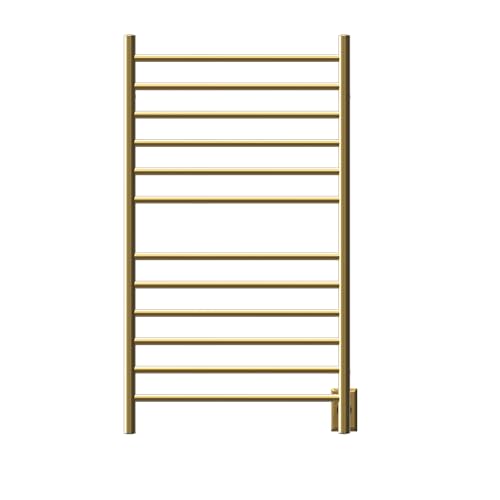 Amba Radiant Large Hardwired Straight 12 Bar Towel Warmer in Satin Brass - color: Satin Brass