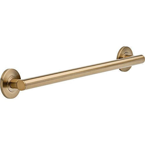 Delta Contemporary (1-Pack) 24" Shower Grab Bar Seniors ADA Compliant Champagne Bronze Bathroom Safety Handle for Shower, Bathtub | Wall Mounted 450 lb Capacity Balance Assist, Grip Bar 41824-CZ - color: Champagne Bronze, size: 24 Inch