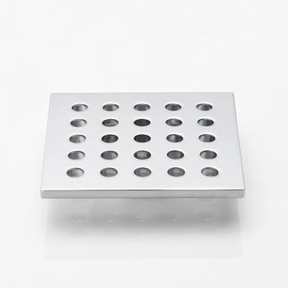 3.75 Inch Square Shower Drain Cover 95MM Floor Drain Grate (Chrome) - color: Chrome