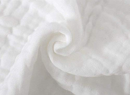 Baby Muslin Bath Towel 3Pack 40"x40", 6-Layer Cotton for Newborn - color: White & Pink