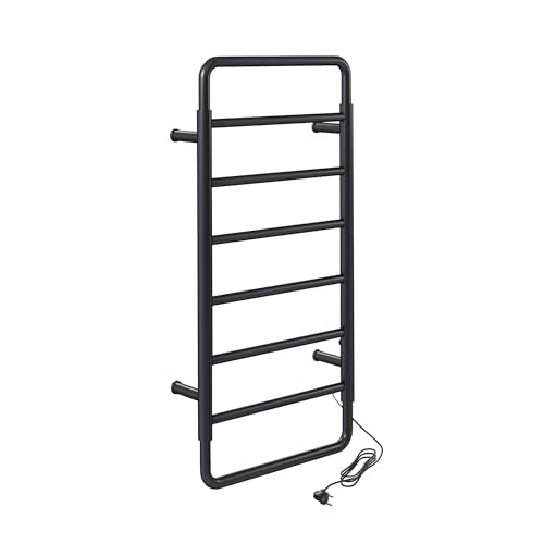Swiss Madison Ivy 8-Bar Electric Towel Warmer Heated Towel Racks for Bathroom in Matte Black - color: Black