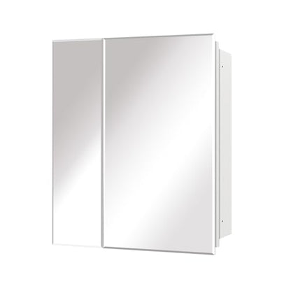 Bathroom Medicine Cabinet with 30x26 in Rectangular Beveled Frameless Mirror,Double Door Wall Mounted Mirror Cabinet for Bathroom Toilet Kitchen,Recess or Surface Mount - size: FMG-CM7005-3026