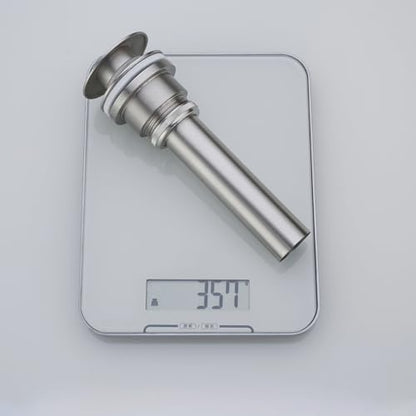 Bathroom Sink Drain With Overflow and Without Overflow Vessel Sink Lavatory Vanity Dual Use Pop Up Drain Stopper,All Metal Rustproof Brass and 304 Stainless Steel,Brushed Nickel - color: Brushed Nickel