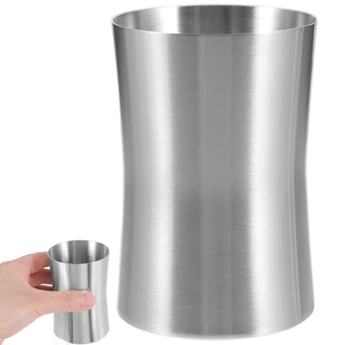 Toothbrush Cup Smooth & Sturdy Minimalist 304 Stainless Steel Mouth Wash Cups for Bathroom of Household, Hotel, Apartment