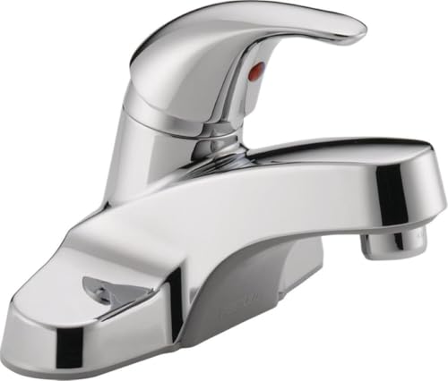 Peerless Centerset Bathroom Faucet Chrome, Bathroom Sink Faucet, Single Handle, Drain Assembly, Chrome P136LF - color: Chrome