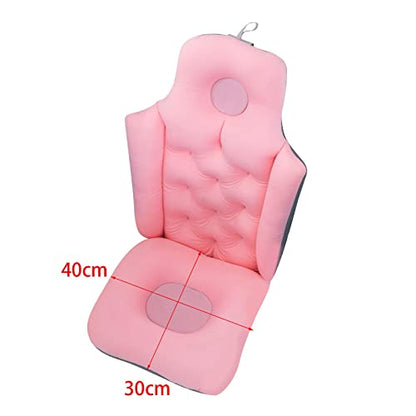MagiDeal Bath Pillow Back and Headrest Cushion Head Neck Shoulder Back Support Bath Tub Pillows Rest Mat Nonslip for Women Men SPA Accessories, Pink