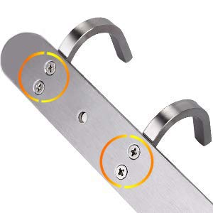 Wall Mounted Coat Hook Rack, 16-Inch with 6 Hooks, 304 Stainless Steel Brushed Nickel, for Bedroom, Bathroom, Foyer, Hallway - size: 6 hooks