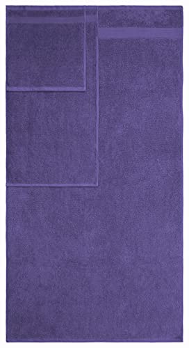 American Veteran Towel, 6 Piece Towel Set for Bathroom, 100% Cotton Turkish Bathroom Towels, 2 Bath Towels 2 Hand Towels 2 Washcloths, Purple - color: Purple, size: X Large 6 PC