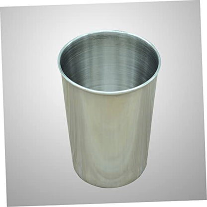 2pcs Stainless Steel Tumbler Cups Multi Use Drinking Cups for Beverages Mouthwash Easy to Clean Sleek Silver Design for Home Travel - size: 6X6cm
