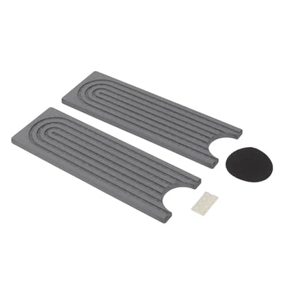 Aramox Diatomite Faucet Mat, Fast Drying Absorbent Pad with Sanding Tool, Dark Gray, 23.6x3.9 Inch, for Kitchen Bathroom RV Countertop - color: Dark Gray