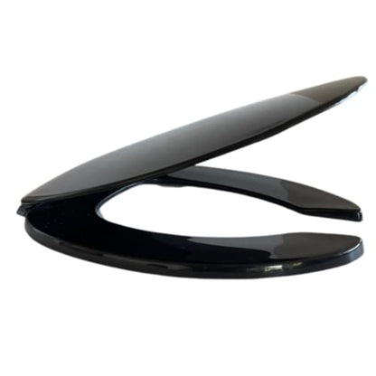 Centoco Elongated Toilet Seat, HD Hinge, Residential/Commercial, Black | Plastic, Residential / Light Weight Commercial, Heavy Duty Hinge, Open Front, DS620-407 - color: Black, size: Elongated, style: Open Front / Made in the USA