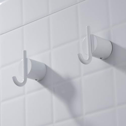 Towel Hooks,Stainless Hook for Hanging Loofah,Towels, Coat, Bath Robe Bathroom Shower,Light White 2 Pack,SW-96068-8LW-2. - color: Double Hook-Light White