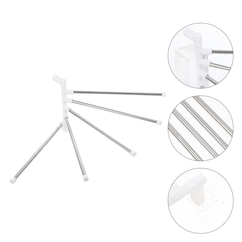 Rotatable Stainless Steel Towel Rack Wall Mount Holder Space-Saving Storage Shelf for Bathroom with Stylish Design