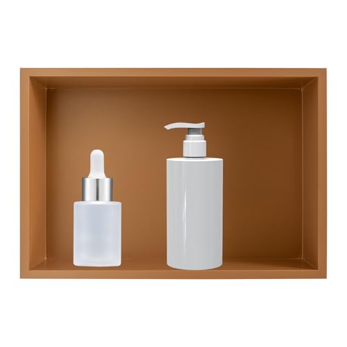 Shower Niche, Stainless Steel Storage Shelves No Tile Needed, Recessed Wall Shelf Organizer for Bathroom, Outside Size 19"x13", Inner Size 17.7"x11.8"x3.9", Gold - color: Gold