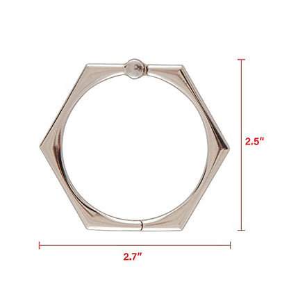 Shower Rings, Shower Curtain Rings for Bathroom, Rustproof Zinc Shower Curtain Hooks Rings, Set of 12 (Brushed Nickel) - color: Brushed Nickel