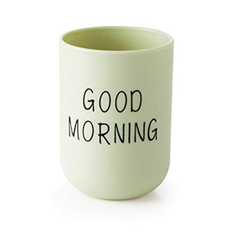 Toothbrush Makeup Brush Holder Cup Unbreakable Reusable Bathroom Vanity Countertop (Light Green) - color: Light Green