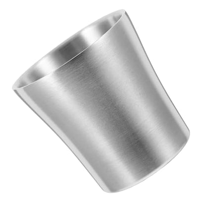 DECHOUS Stainless Steel Toothbrush Holder and Rinse Cup Waist Shaped Metal Mug for Bathroom Multiuse Drinking Cup for Stylish Travel Accessory Reusable and Stackable