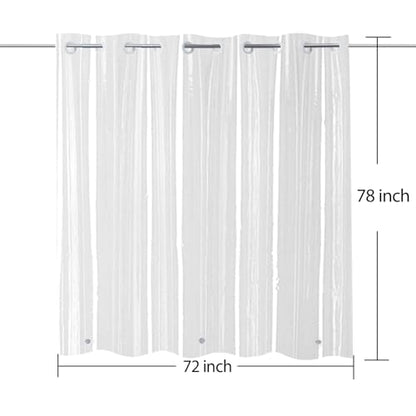 72x78 Shower Curtain Liner Clear Tall Size, No Hooks for Bathroom | Extra Long PEVA Plastic Vinyl Waterproof Heavy Duty Hook Free Transparent Bathroom Curtain Liner with Bottom Magents - color: Clear, size: 72"W x 78"L (Pack of 1)