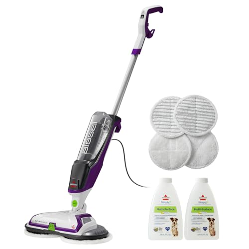 BISSELL SpinWave Pet Hard Floor Corded Spin Mop, 20399 | Washable pads for stain removal; pet-formula compatible; electric spin mop for sealed hard floors - style: SpinWave Corded Pet