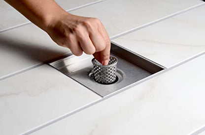 Designline 4 inch. x 4 inch. Square Drain Tile-in Grate | (Pack of 3) - size: 4" (Pack of 3), style: Tile-In