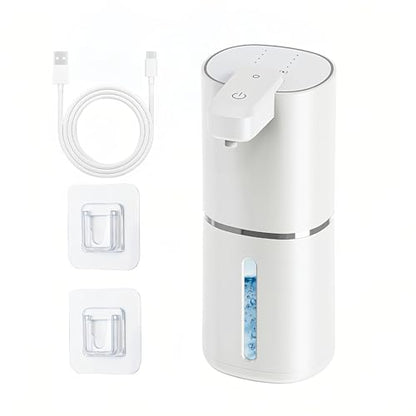 Tiiyee Automatic Foaming Soap Dispenser, 12.8oz/380ml Touchless Foam Dispenser USB Rechargeabled Wall Mounted Smart Dispensing 4 Gear Adjustable for Household Bathroom Kitchen Office Hands Free(Foam) - size: Foam