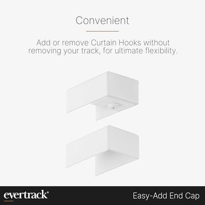Curtain Track - Ceiling Mounted Curtain Rail for Curtains, Drapes, and Room Dividers - USA Made - Medium (16 Feet), Pure White - color: Pure White, size: Medium (16 Feet)
