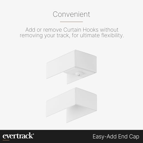 Curtain Track - Ceiling Mounted Curtain Rail for Curtains, Drapes, and Room Dividers - USA Made - Large (20 Feet), Pure White - color: Pure White, size: Large (20 Feet)