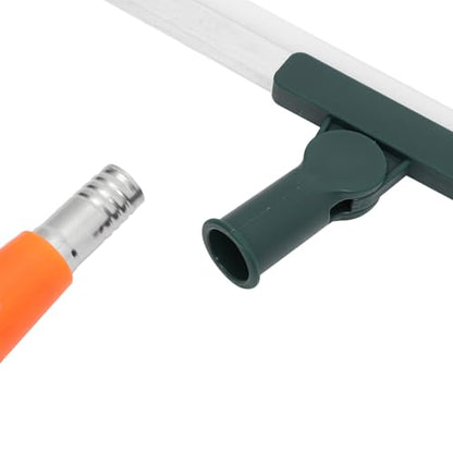 Silicone Squeegee for Window Cleaning and Shower Walls, 36cm Long Handle Water Scraper with Extendable Rod, Floor and Tile Scraper for Bathroom and Kitchen Use