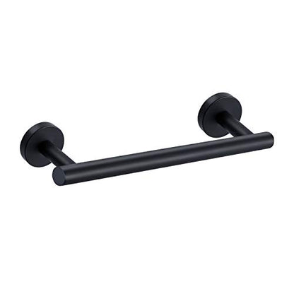 Nolimas Matte Black Bath Hand Towel Bar Single Bars Towel Rack Rod Classic Wall Mounted Stainless Steel Bathroom Towel Bar Toilet Kitchen Towel Shelf Single Layer,12inch - color: Matte Black, size: 12inch