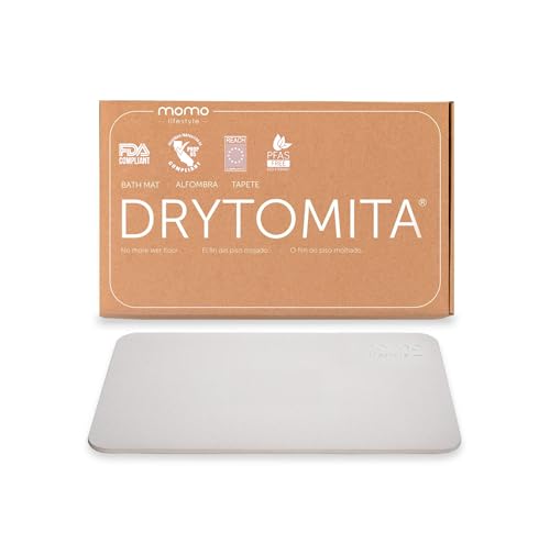 Momo Lifestyle Stone Bath Mat – Quick Dry Diatomaceous Earth Bath Mat, Non Slip Bathroom Shower Mat, Ultra Absorbent Diatomite Bath Stone, Linen Grey, 23.6 x 15.4” - size: 1'3" x 1'11" (Rectangular)