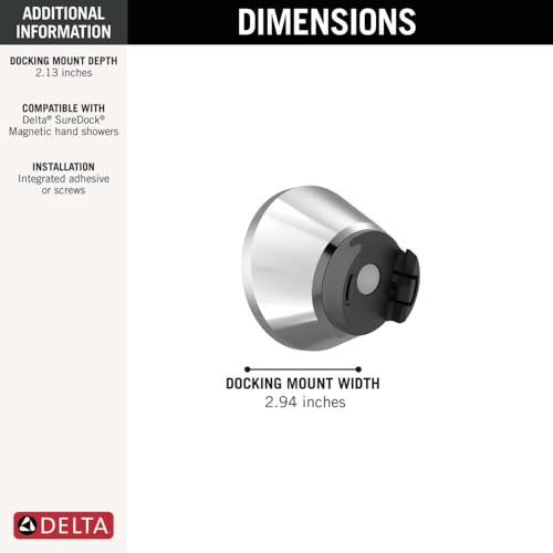 Delta SureDock Chrome Magnetic Docking Mount, Chrome 75200 - color: Chrome