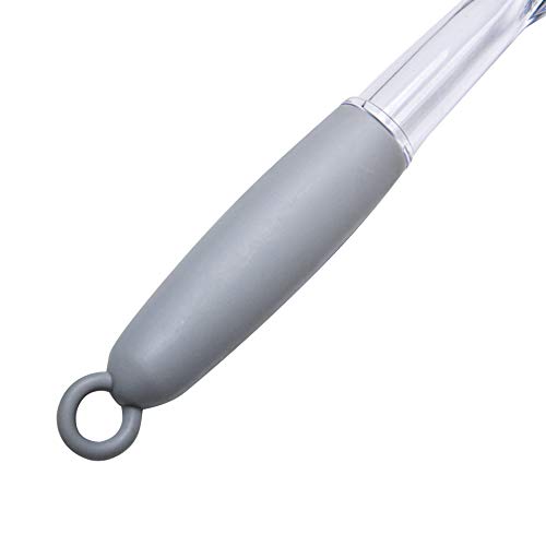 Shower Squeegee for Bathroom Glass Doors and Mirror, 10'' Rubber Window Cleaner Tool, Clear Plastic Water Wiper for Car Windshield Cleaning