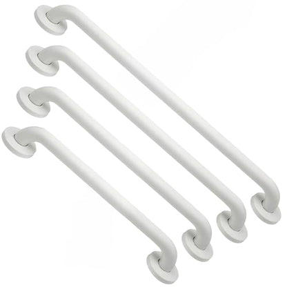 4-Pack Starter Bundle, 500 lb, 16/18/24/32 in, White | Complete Bathroom Safety Starter Bundle, For Seniors, 1.25 in Diameter, 500 lb Rated, All-in-One Shower Safety Solution - color: White