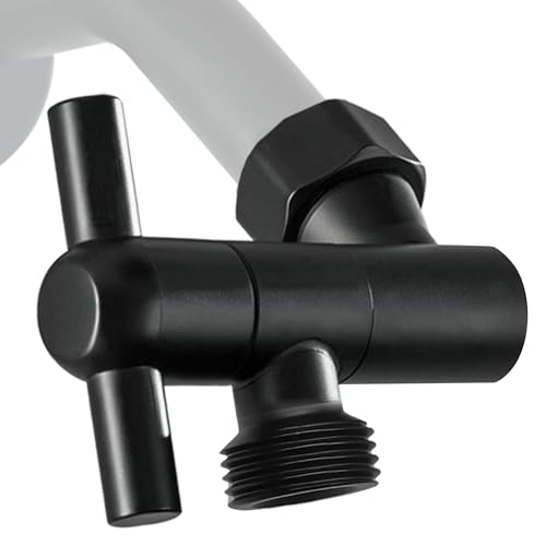 All Metal Shower Head Elbow Adapter, Stainless Steel Shower Arm Extension Connector for Shower Heads, Matte Black