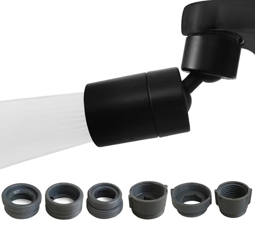 Rotating Faucet Aerator Extender,Nozzle Faucet Adapters, Universal Splash Filter Kitchen Tap Extension, Kitchen Sink Tap Head (Matte Black 80°) - color: Matte Black 80°