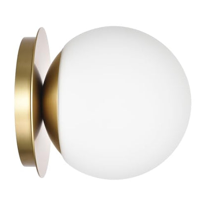 Wall Sconces, 1 Light Modern Globe Sconce in Aged Brass, Wall Light for Bedroom Bathroom Living Room & Hallway Vanity Lighting, Ceiling Light Fixture - color: Aged Brass, size: 1-Light