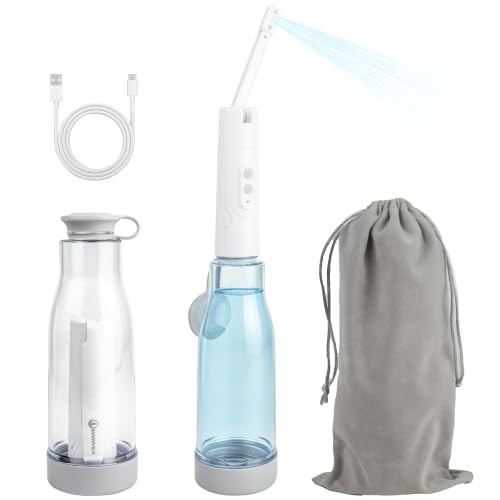 Portable Bidet for Travel, 500mAh Electric Handheld Bidet with 400ml Bottle | Rechargeable Bidet Sprayer, IPX7 Waterproof High Pressure Jet Spray for Men Women Postpartum & Camping