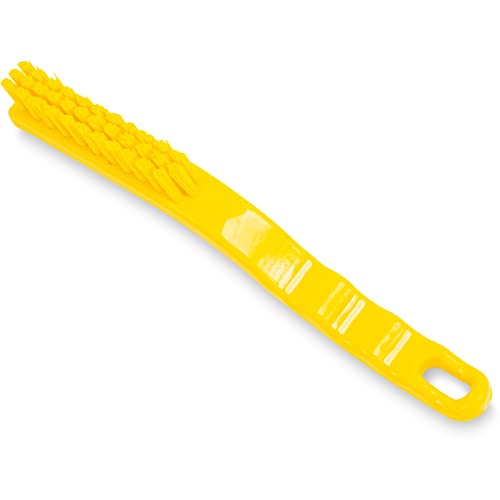 SPARTA Detail Brush Grout Brush, Crevice Brush with Hanging Hole for Bathroom, Kitchens, Countertop, Plastic, 9 Inches, Yellow - color: Yellow, size: 9 Inches