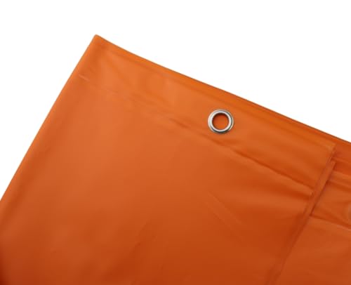 Dependable Industries inc. Essentials Premium 6 Gauge EVA Shower Curtain Liner - PVC Free Magnetized Bottom Odorless with Rustproof Grommets (Orange) - color: Orange