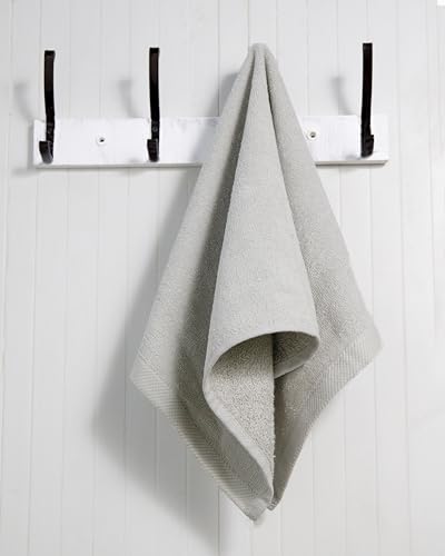 Fingertip Towel, 11x18, Terry Velour Premium Washcloths, 100% Cotton, Soft, Guest Towels, Silver Gray (Pack of 4) - color: Silver Gray